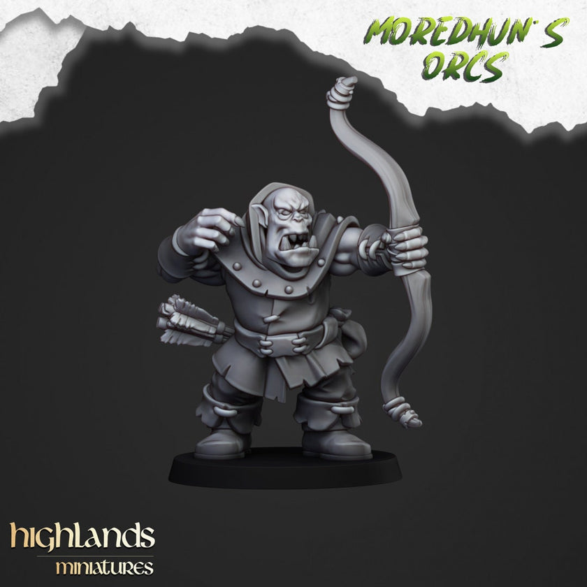 Orc Archers - Highlands Miniatures | Goblin | Black Orc | Ork | Orcs | Warrior | Fantasy | Pathfinder | Wargaming | Squad | Bowmen | Ranged