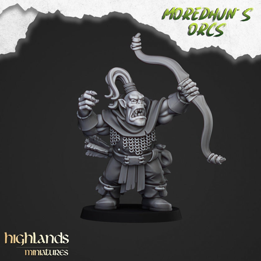 Orc Archers - Highlands Miniatures | Goblin | Black Orc | Ork | Orcs | Warrior | Fantasy | Pathfinder | Wargaming | Squad | Bowmen | Ranged