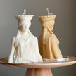Caryatid Statue Candle: Sculptural Soy Wax Pillar Candle
