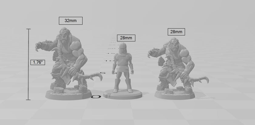 Male Orc Ranger dnd mini - Artisan Guild | Barbarian | Warrior | Fighter | Goblinoid, Pathfinder, TTRPG, Wargaming Monster