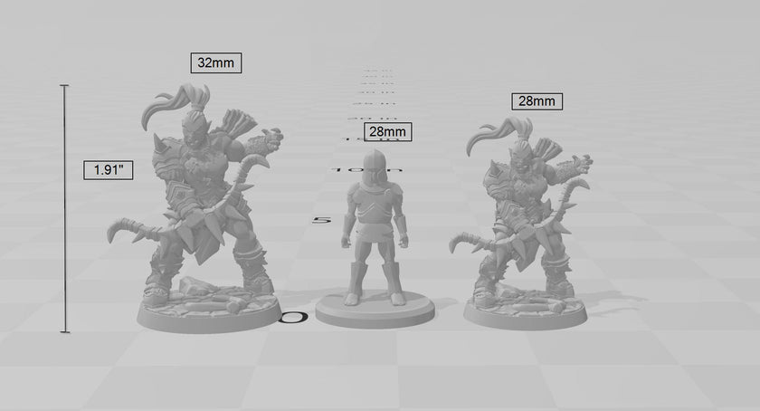 Female Orc Ranger dnd mini - Artisan Guild | Barbarian | Warrior | Fighter | Goblinoid, Pathfinder, TTRPG, Wargaming Monster