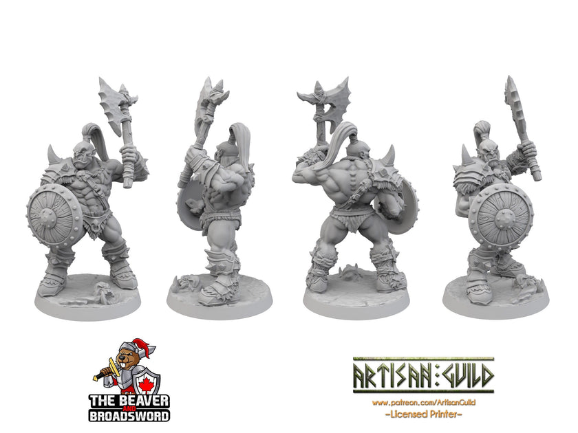 6 Orc Barbarian dnd mini set - Artisan Guild | Barbarian | Ranger| Fighter | Goblinoid, Pathfinder, TTRPG, Wargaming Monster, Pack, Bundle