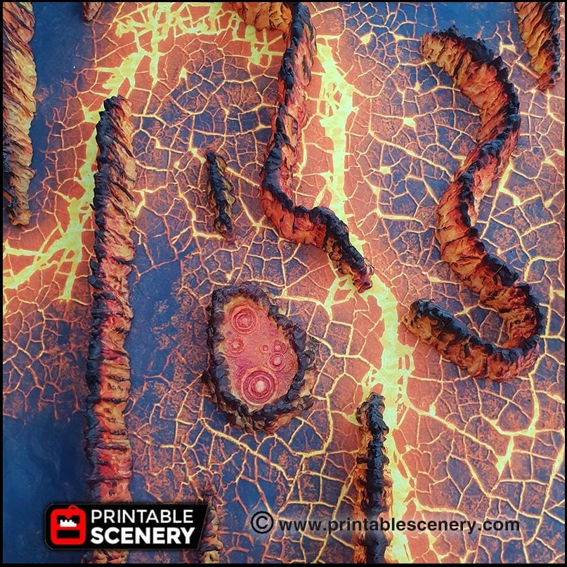 Dark Caverns Modular Wall Pieces - Printable Scenery | Dungeon | Cave | DnD | Underdark | Grotto | Cavern |    Scatter Terrain | Pathfinder
