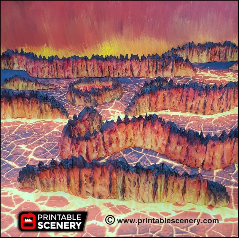 Dark Caverns Modular Wall Pieces - Printable Scenery | Dungeon | Cave | DnD | Underdark | Grotto | Cavern |    Scatter Terrain | Pathfinder