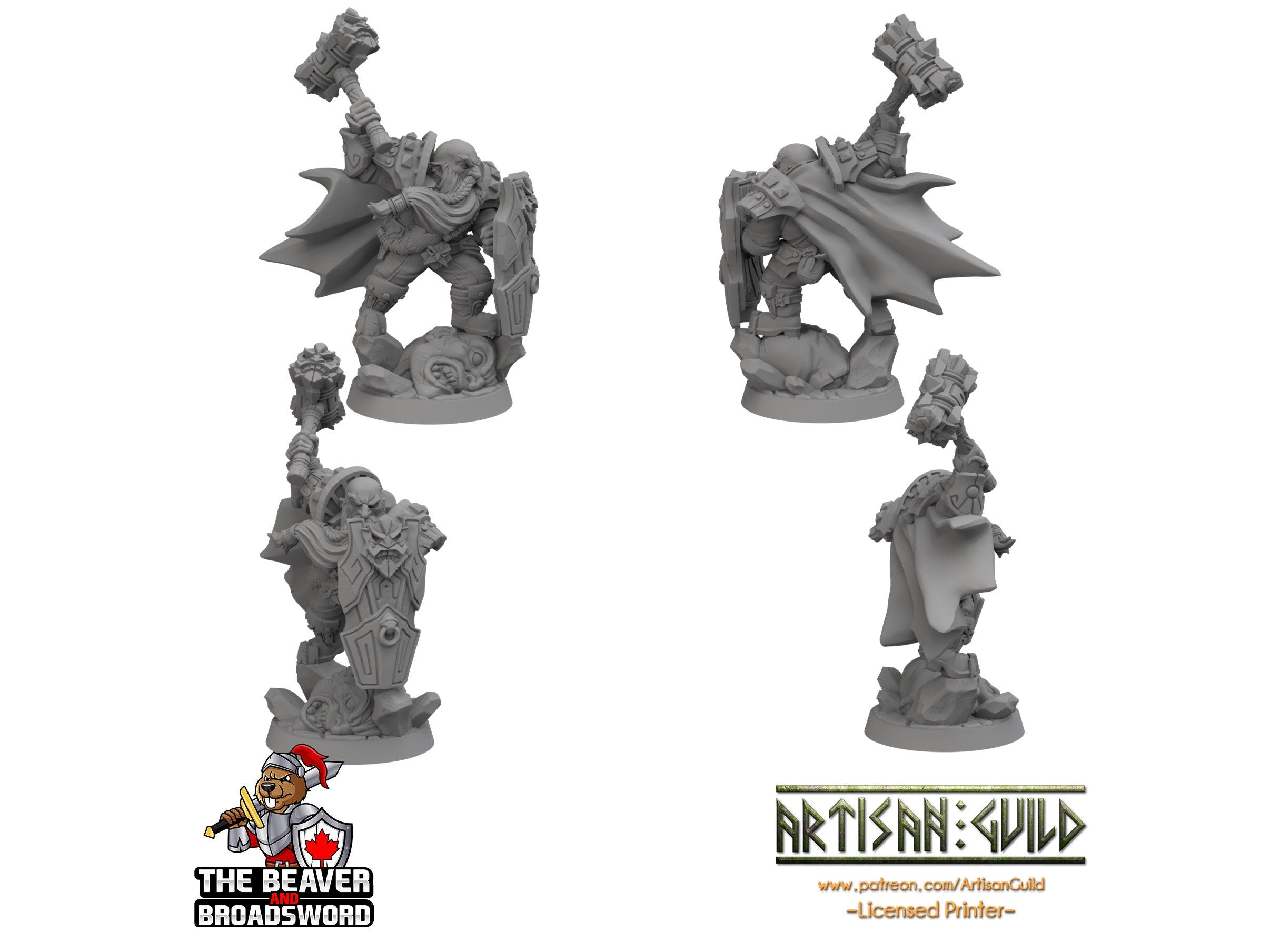 dwarven giantslayer champion - Artisan Guild | Fighter | Barbarian | Dwarf | Cleric | Paladin | Pathfinder | TTRPG, Wargaming, Male, Warrior