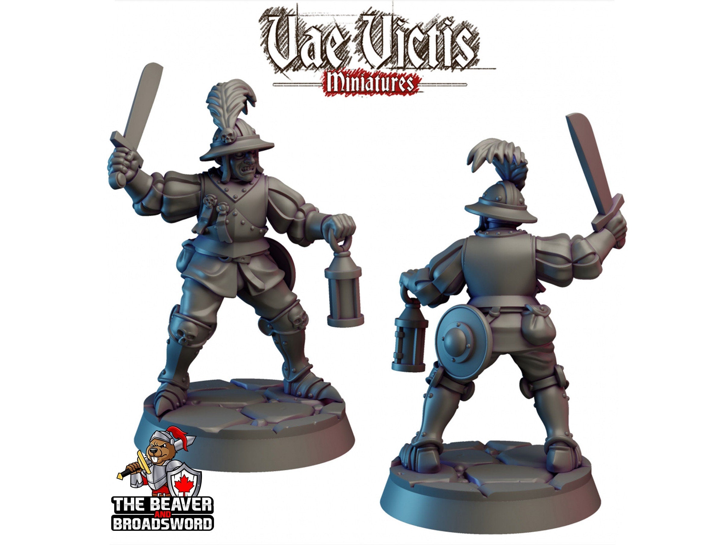City Watch Guardsman 2 dnd mini - Vae Victis | Fighter | Paladin | Human  | Male | Guard | Knight | Pathfinder, TTRPG, Wargaming, Frostgrave
