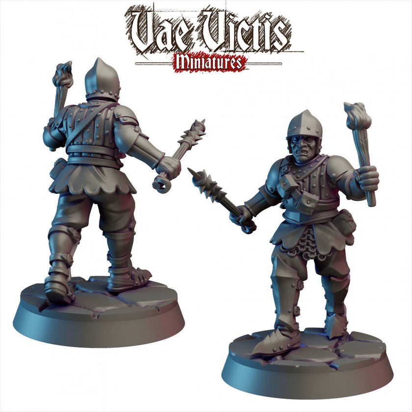 6 City Watch Guardsman mini set - Vae Victis | Unit | Fighter | Paladin | Human  | Male | Guard | Knight | Pathfinder, TTRPG, Wargaming,