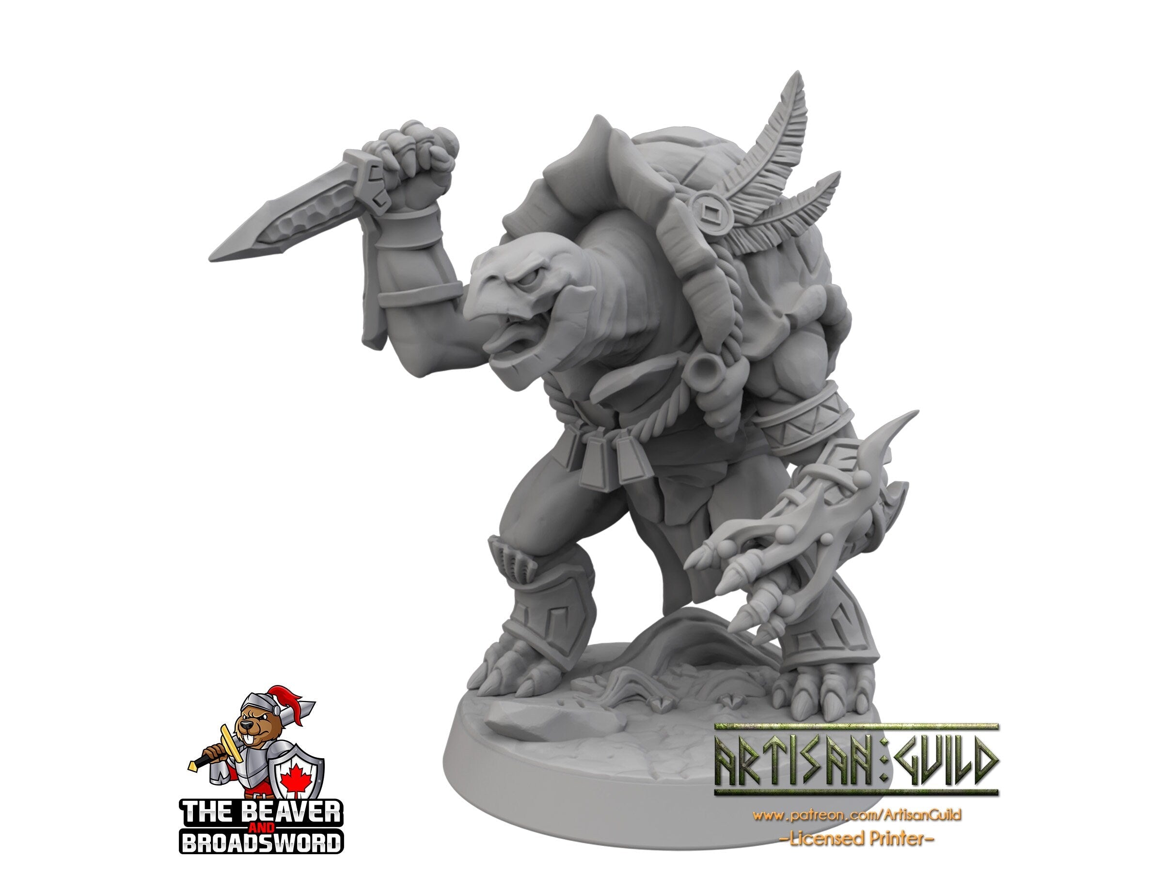 Turtlekin warlock mini - Artisan Guild | DnD | Turtle | Tortle | Wizard | Sorcerer | Underwater | Pathfinder | Tortanian | TTRPG, Wargaming
