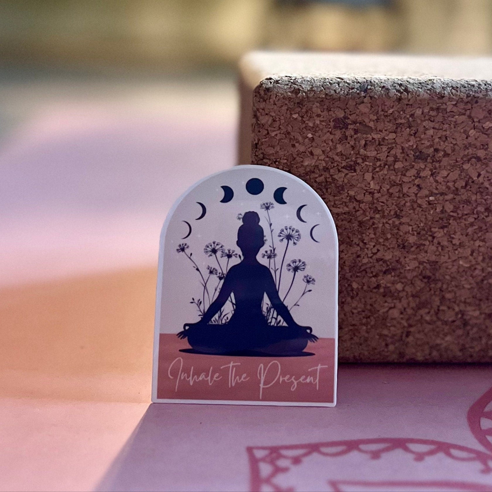 Inhale the Presesnt Yoga Sticker