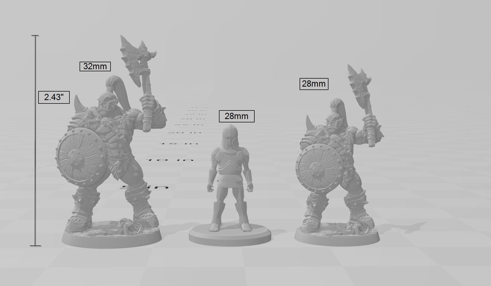12 Orc Barbarian dnd mini set - Artisan Guild | Barbarian | Ranger| Fighter | Goblinoid, Pathfinder, TTRPG, Wargaming Monster, Pack, Bundle