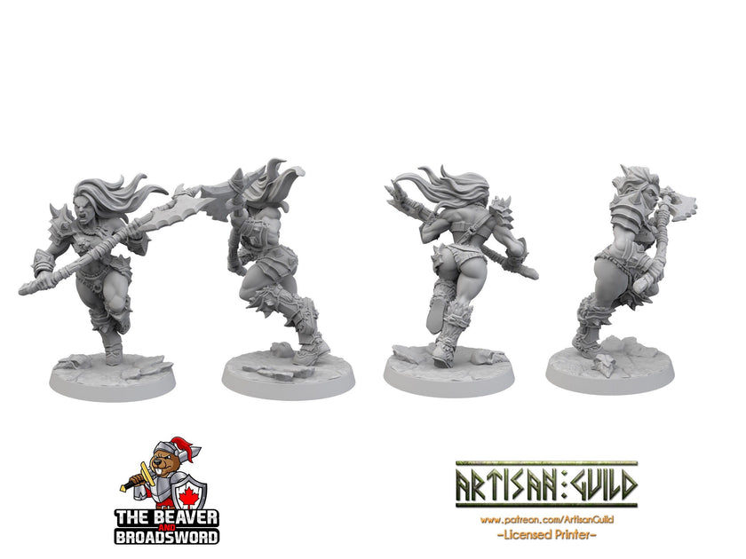6 Orc Barbarian dnd mini set - Artisan Guild | Barbarian | Ranger| Fighter | Goblinoid, Pathfinder, TTRPG, Wargaming Monster, Pack, Bundle