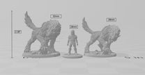 Large Worg dnd mini - Artisan Guild | Wolf | Warg | Beast | Dog | Pathfinder | Companion | TTRPG, Wargaming, Monster | Animal | Huge, Arctic