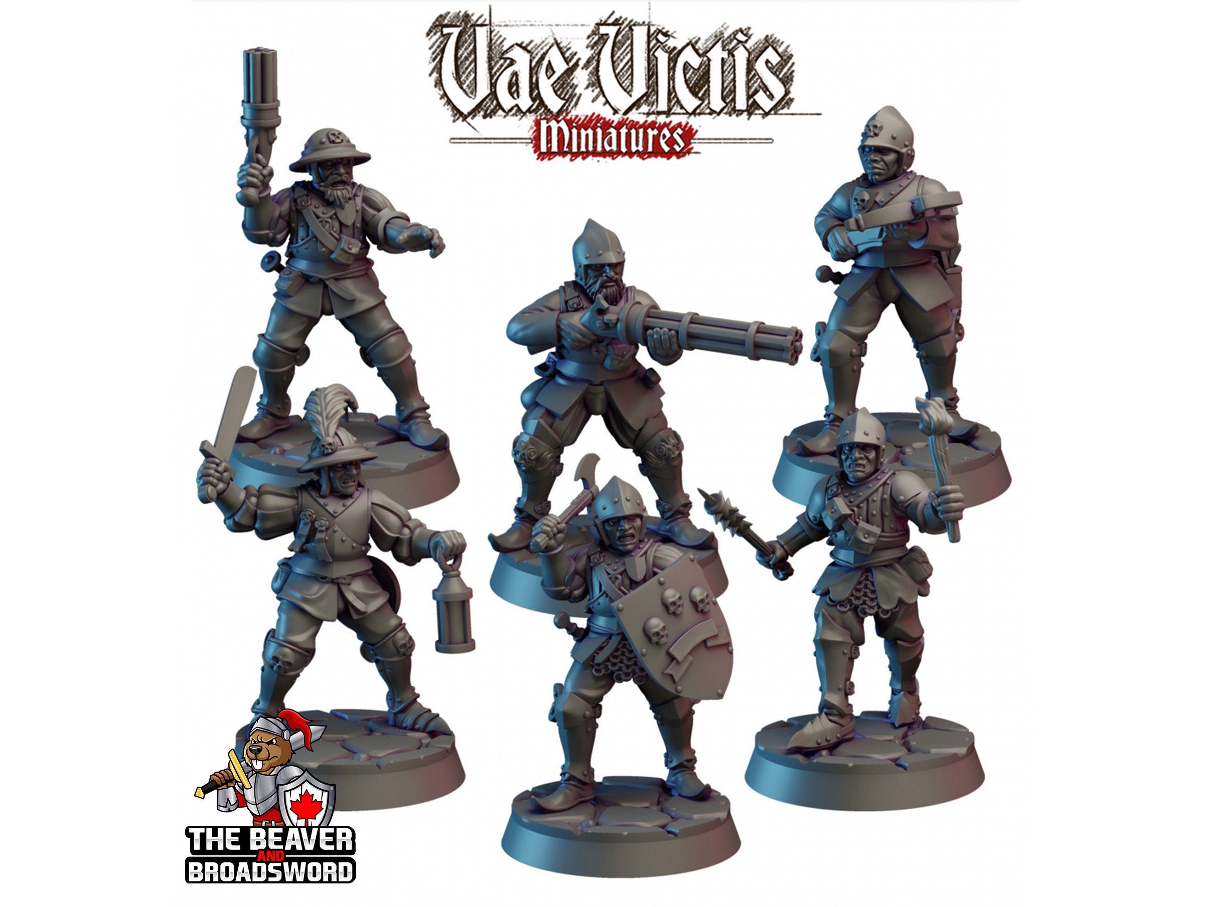 6 City Watch Guardsman mini set - Vae Victis | Unit | Fighter | Paladin | Human  | Male | Guard | Knight | Pathfinder, TTRPG, Wargaming,