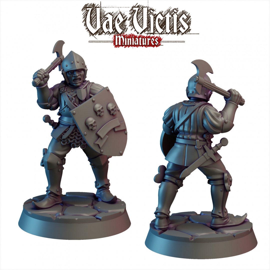 6 City Watch Guardsman mini set - Vae Victis | Unit | Fighter | Paladin | Human  | Male | Guard | Knight | Pathfinder, TTRPG, Wargaming,