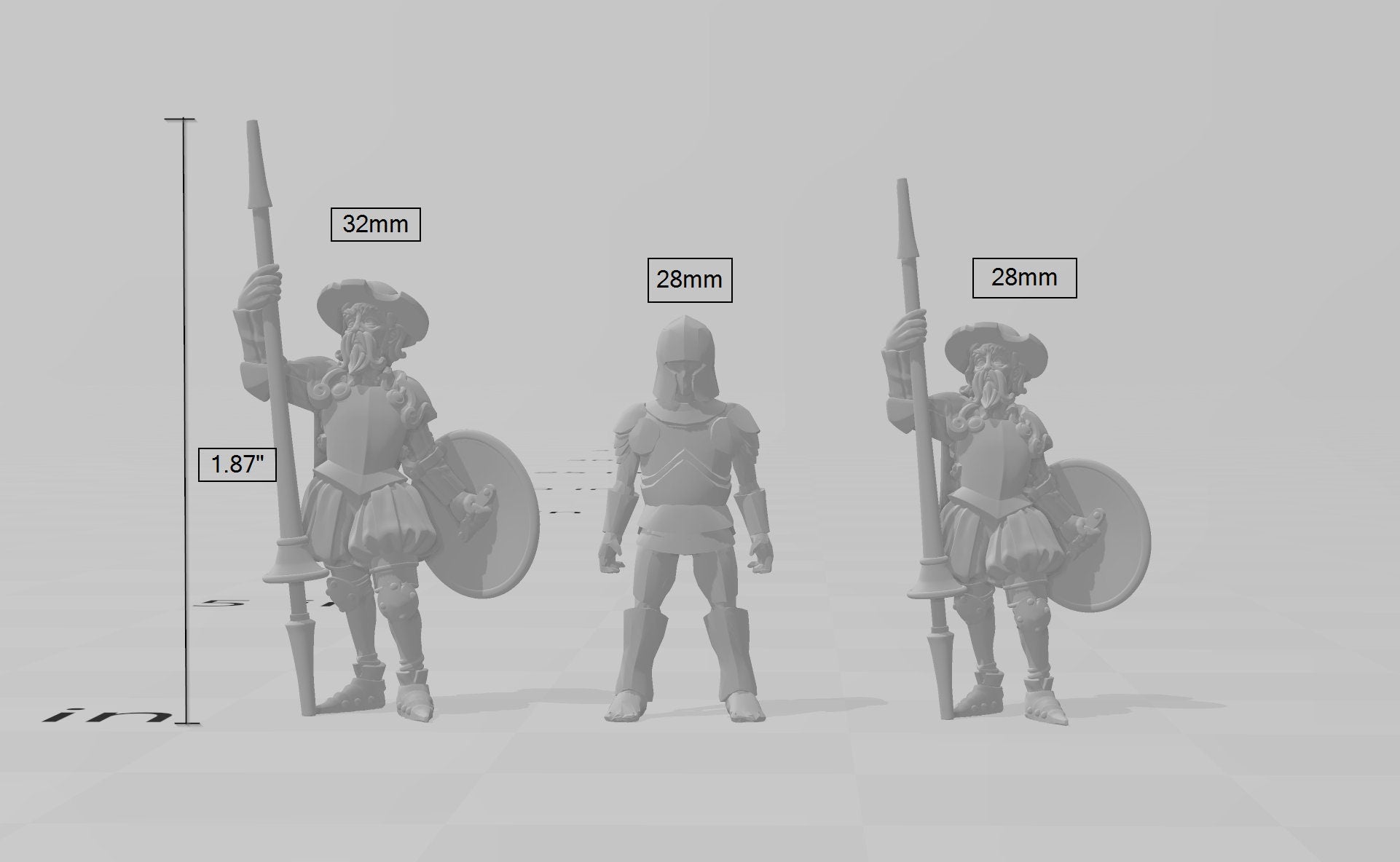 Windmill Hunter dnd mini - Vae Victis | Fighter | Paladin | Human  | Male | Lancer | Knight | Pathfinder, TTRPG, Wargaming, Aged, Frostgrave