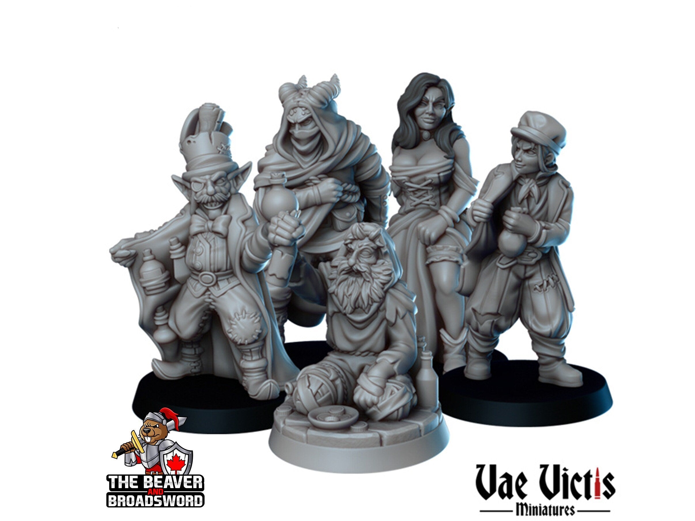 Underground People mini Set - Vae Victis | DnD | black market | Beggars | Thief | Assassin | Human | Commoners | Pathfinder |  City Folk
