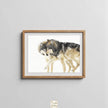 Wolves Couple Art Print: Sweet Anniversary Gift for Wife