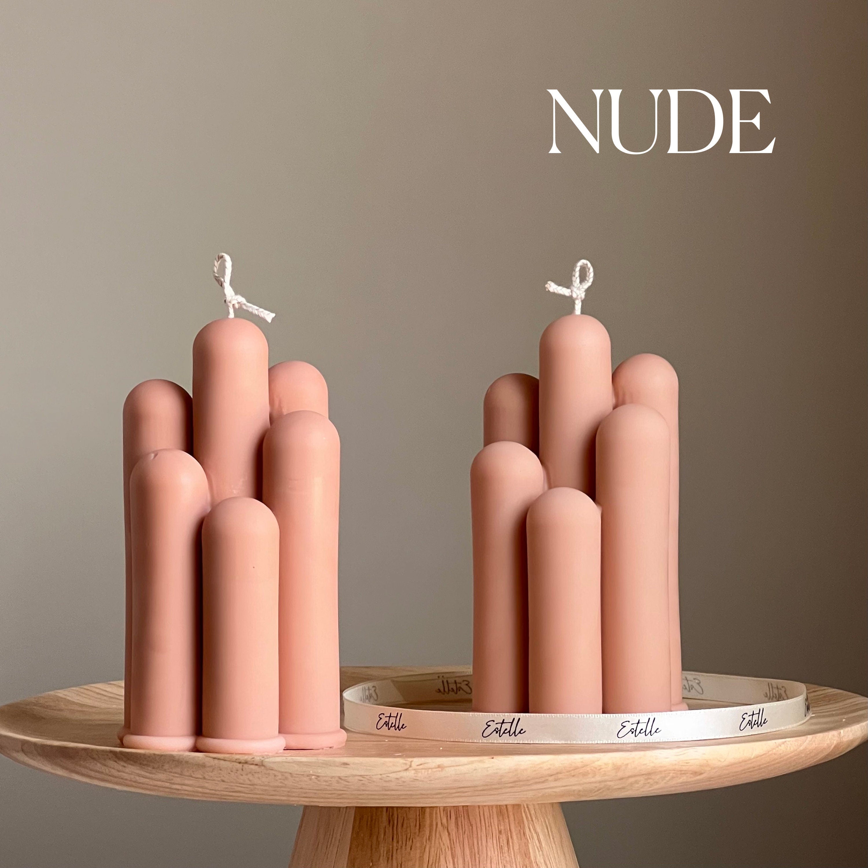 Handmade Irregular Pillar Candle: Geometric Soy Wax Home Decor
