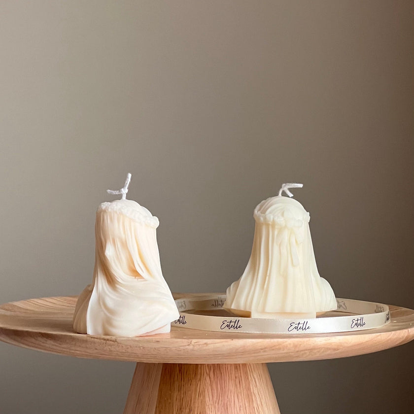Blinded Lady Soy Wax Candle | Handmade Torso Female Candle