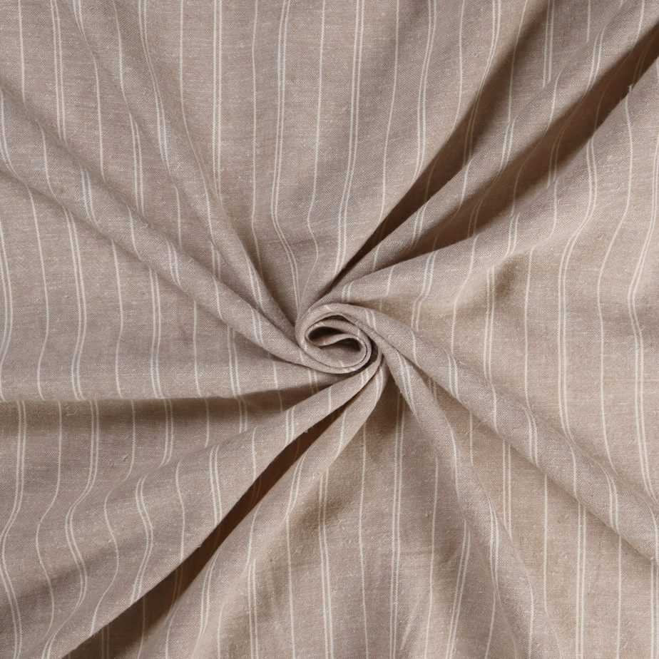 Hemp Organic Cotton Stripe Fabric: Lightweight Woven Material