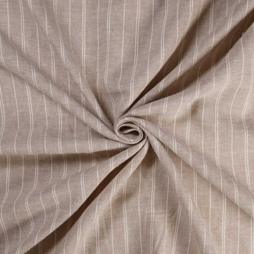 Hemp Organic Cotton Stripe Fabric: Lightweight Woven Material
