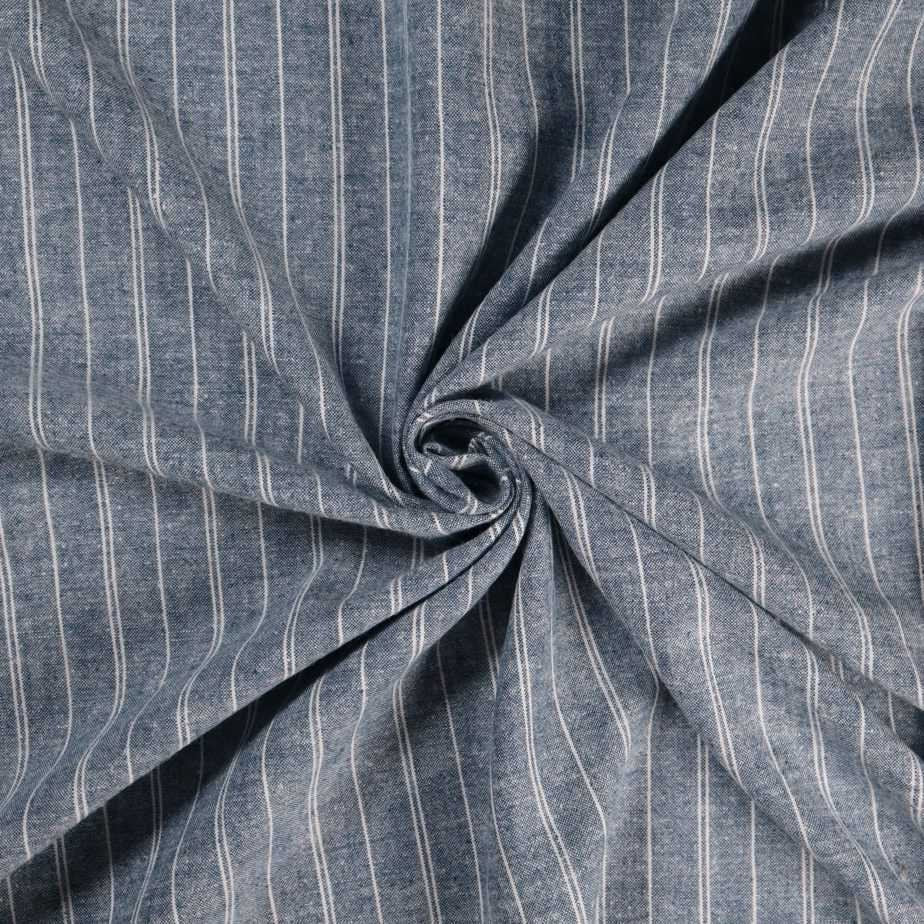 Hemp Organic Cotton Stripe Fabric: Lightweight Woven Material