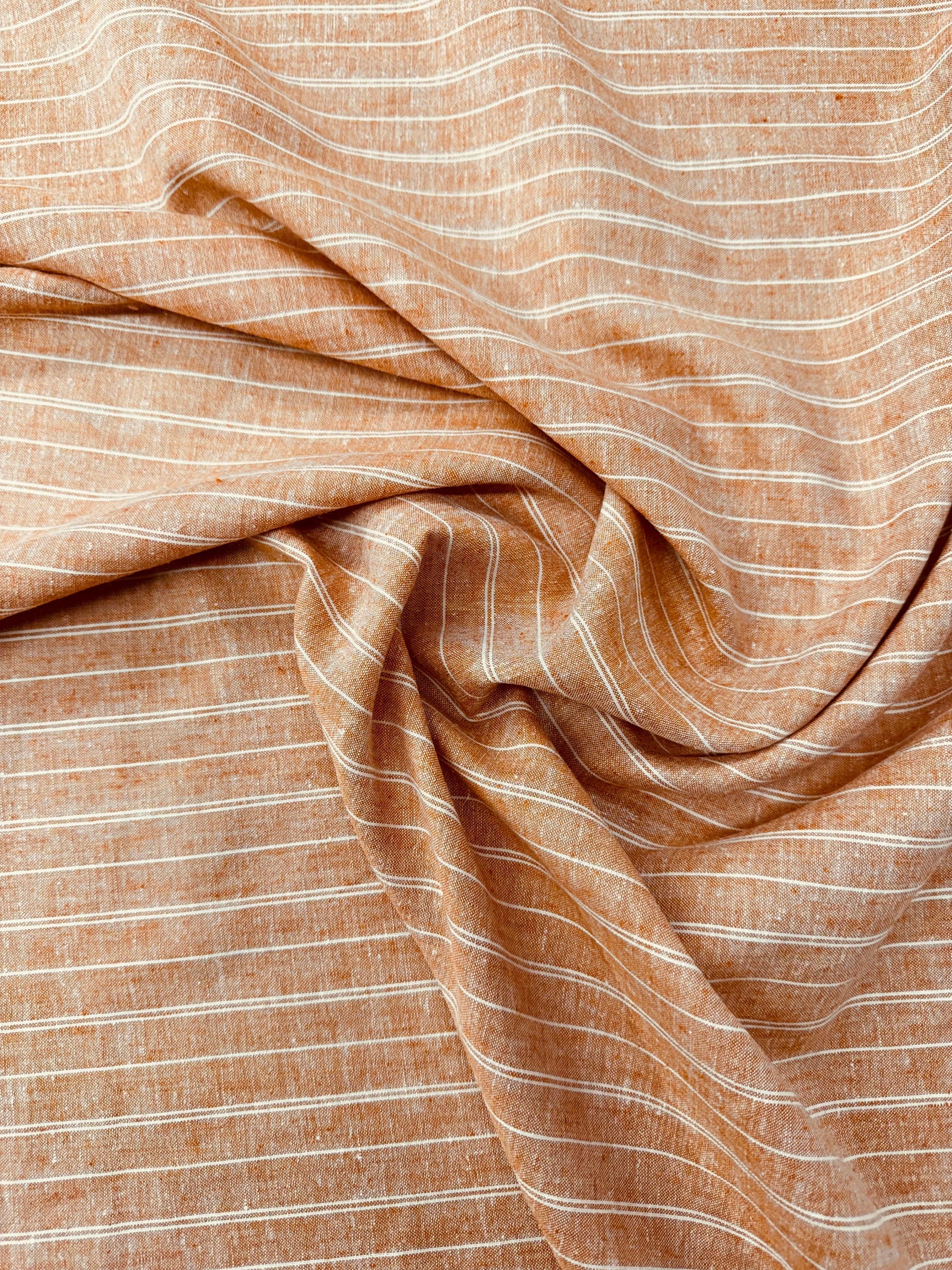 Hemp Organic Cotton Stripe Fabric: Lightweight Woven Material