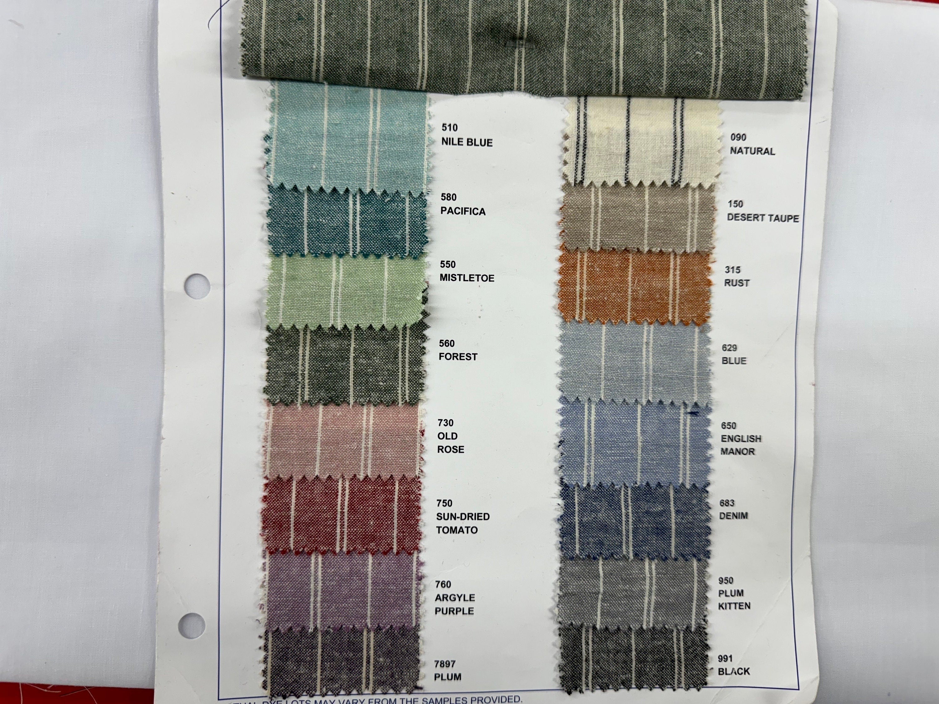 Hemp Organic Cotton Stripe Fabric: Lightweight Woven Material