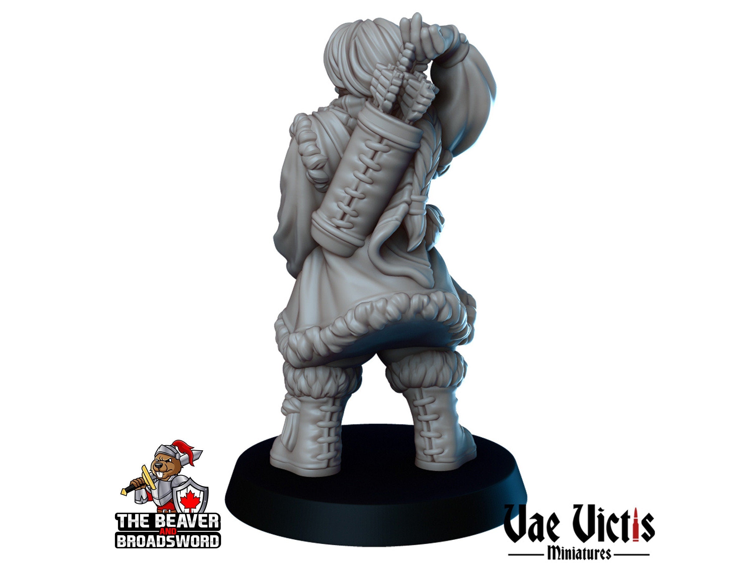 Young Arctic Ranger DnD mini - Vae Victis | Villager | Human | Female | NPC | PC | Hero | Medieval | Winter | Cold | NPC | Fantasy