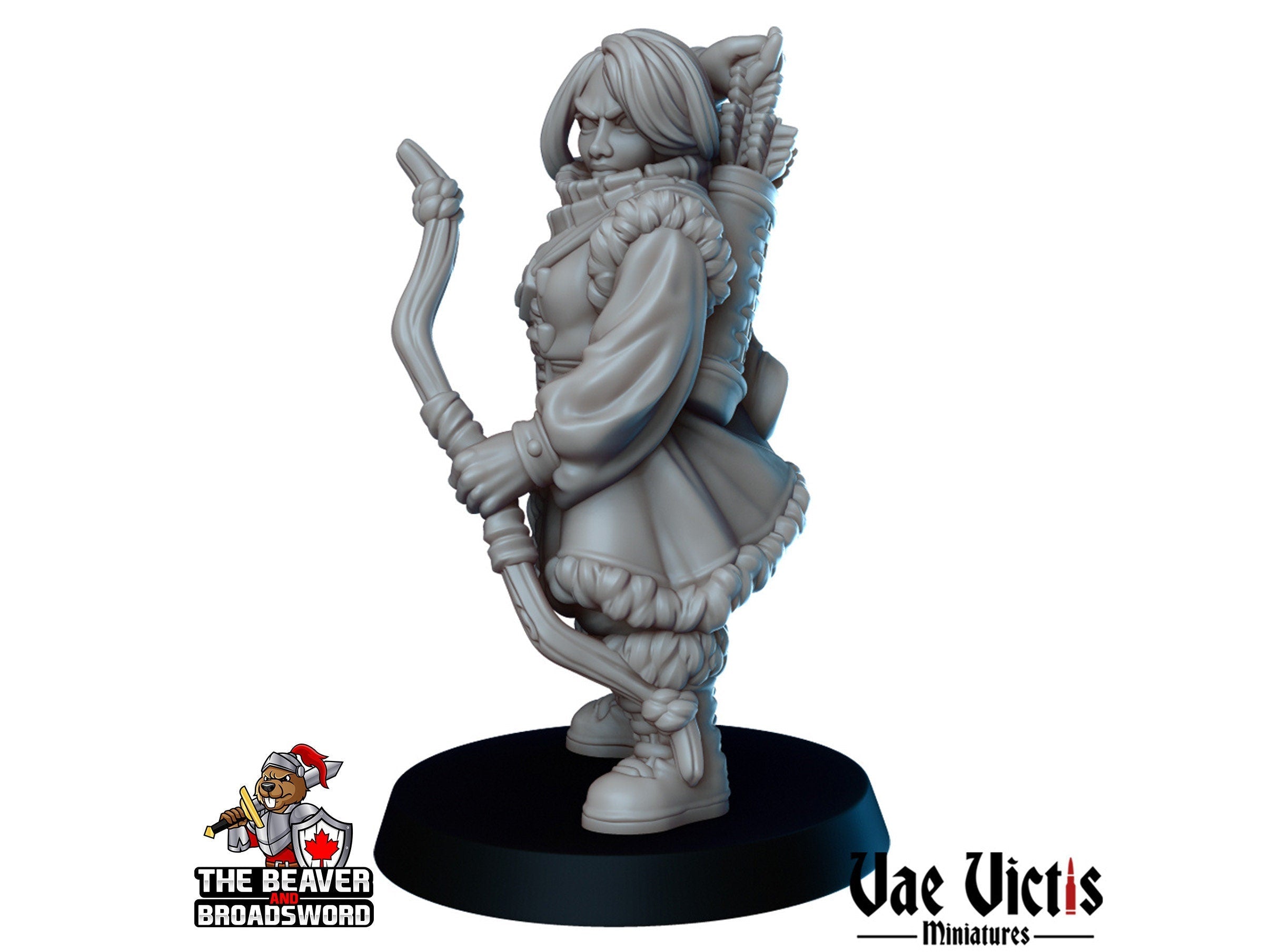 Young Arctic Ranger DnD mini - Vae Victis | Villager | Human | Female | NPC | PC | Hero | Medieval | Winter | Cold | NPC | Fantasy