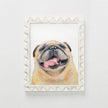Happy Pug Watercolor Painting