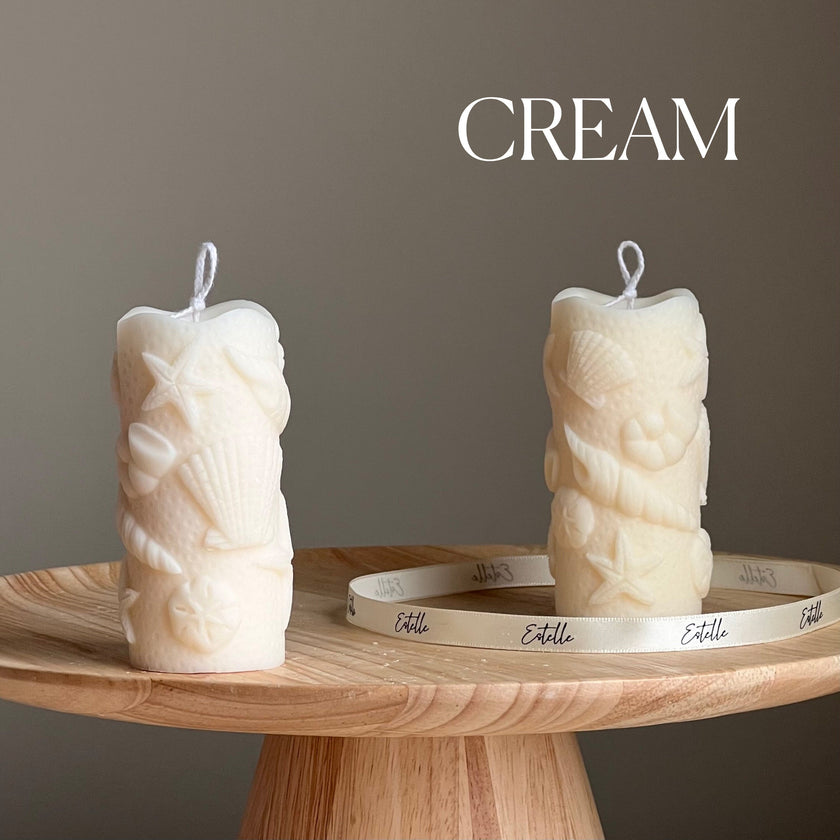 Handmade Soy Shell Candle | Conch Pillar, Home Decor