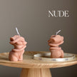 Handmade Soy Wax Female Body Candle with Snake