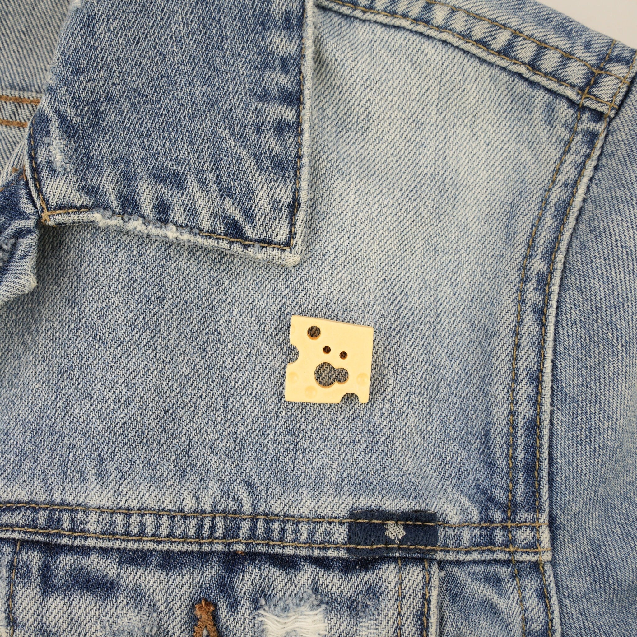 Swiss Cheese Slice Pin