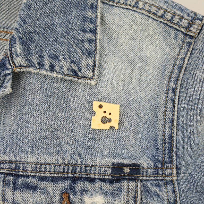 Swiss Cheese Slice Pin