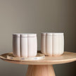 Handmade Flower Soy Wax Candle in Jesmonite Flower Jar with Wood Wick