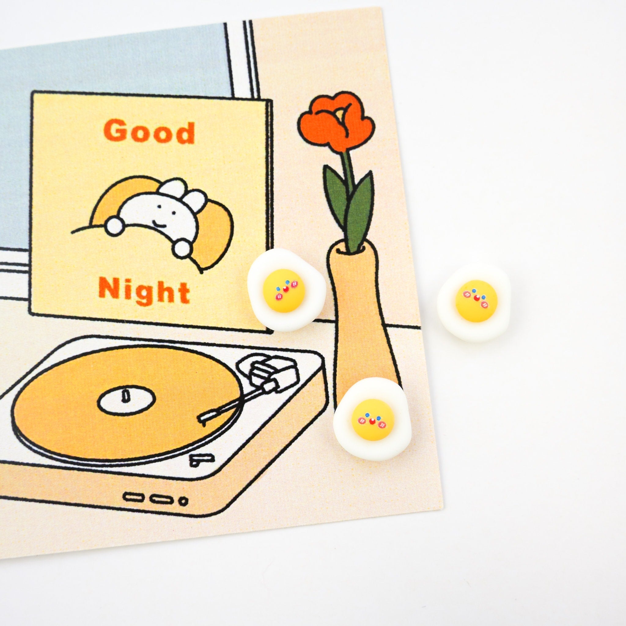 Tiny Fried Egg Pin