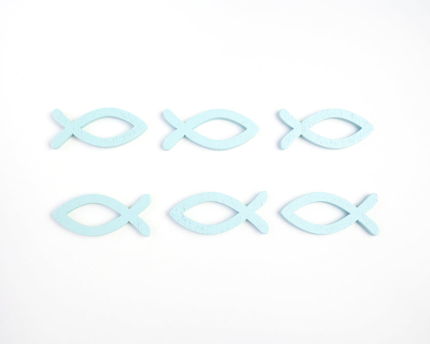 Fish Pin Badge | Cute Wooden Blue Fish Pin