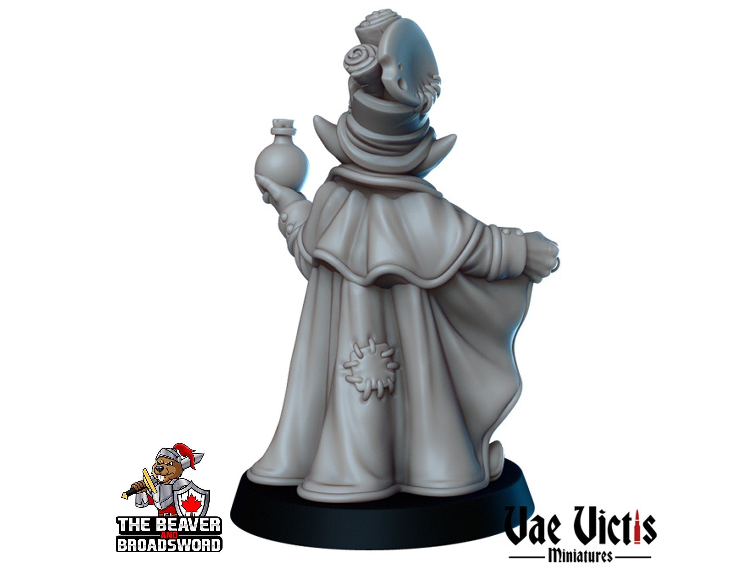 Goblin Merchant DnD mini - Vae Victis | Townsfolk | Artificer | Shopkeeper | Tinker | Gothic | City | Sorcerer | Pathfinder | Alchemist
