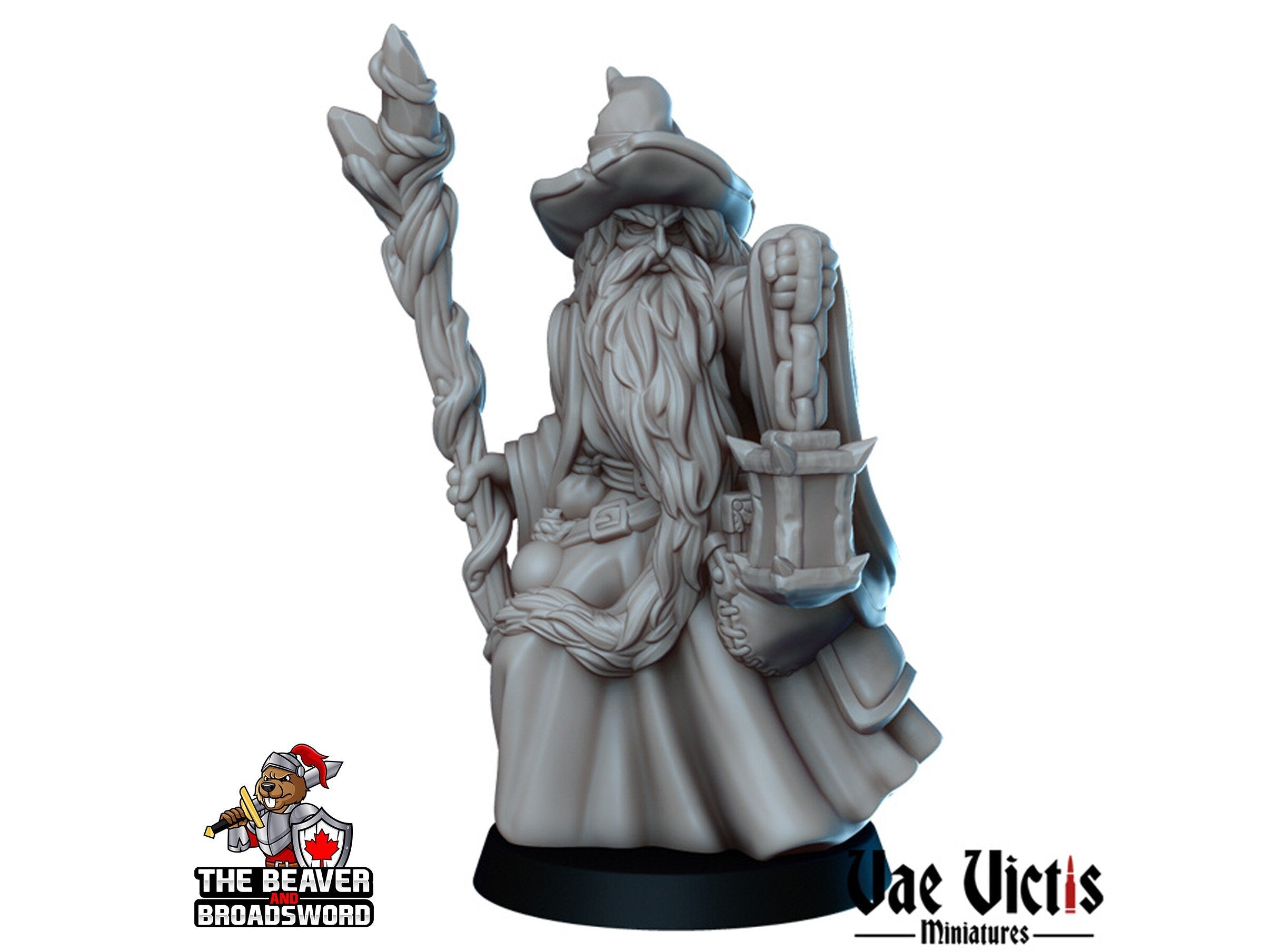 Old Human Wizard dnd mini - Vae Victis | Sorcerer | Warlock | Hero | PC | Alchemist | City | Player | Magician | Pathfinder | Magic | Epic