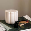 Handmade Flower Soy Wax Candle in Jesmonite Flower Jar with Wood Wick