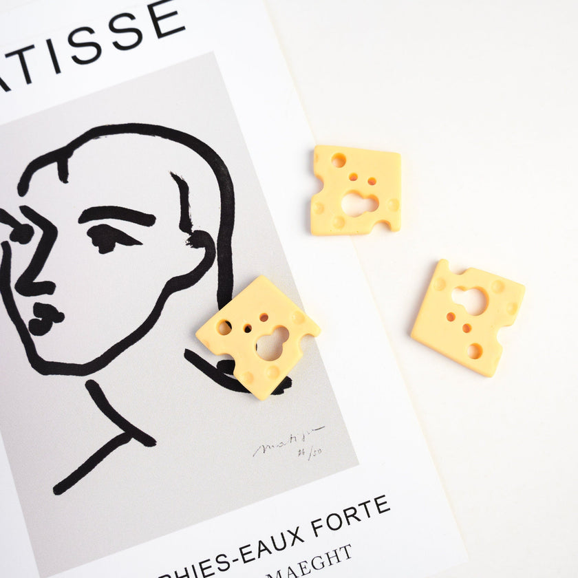 Swiss Cheese Slice Pin