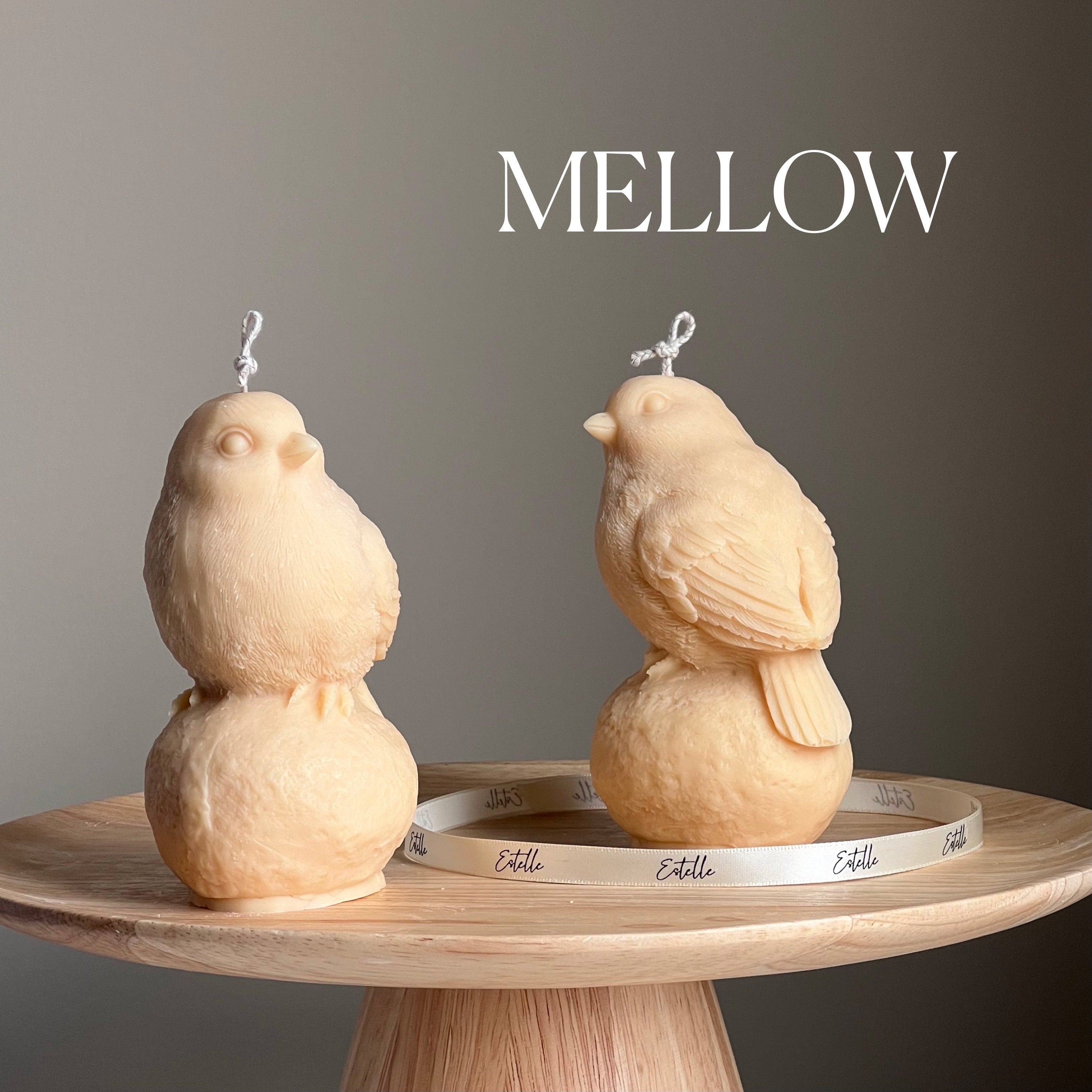 Handmade Bird Soy Wax Candle: Sculptural Home Decor Gift