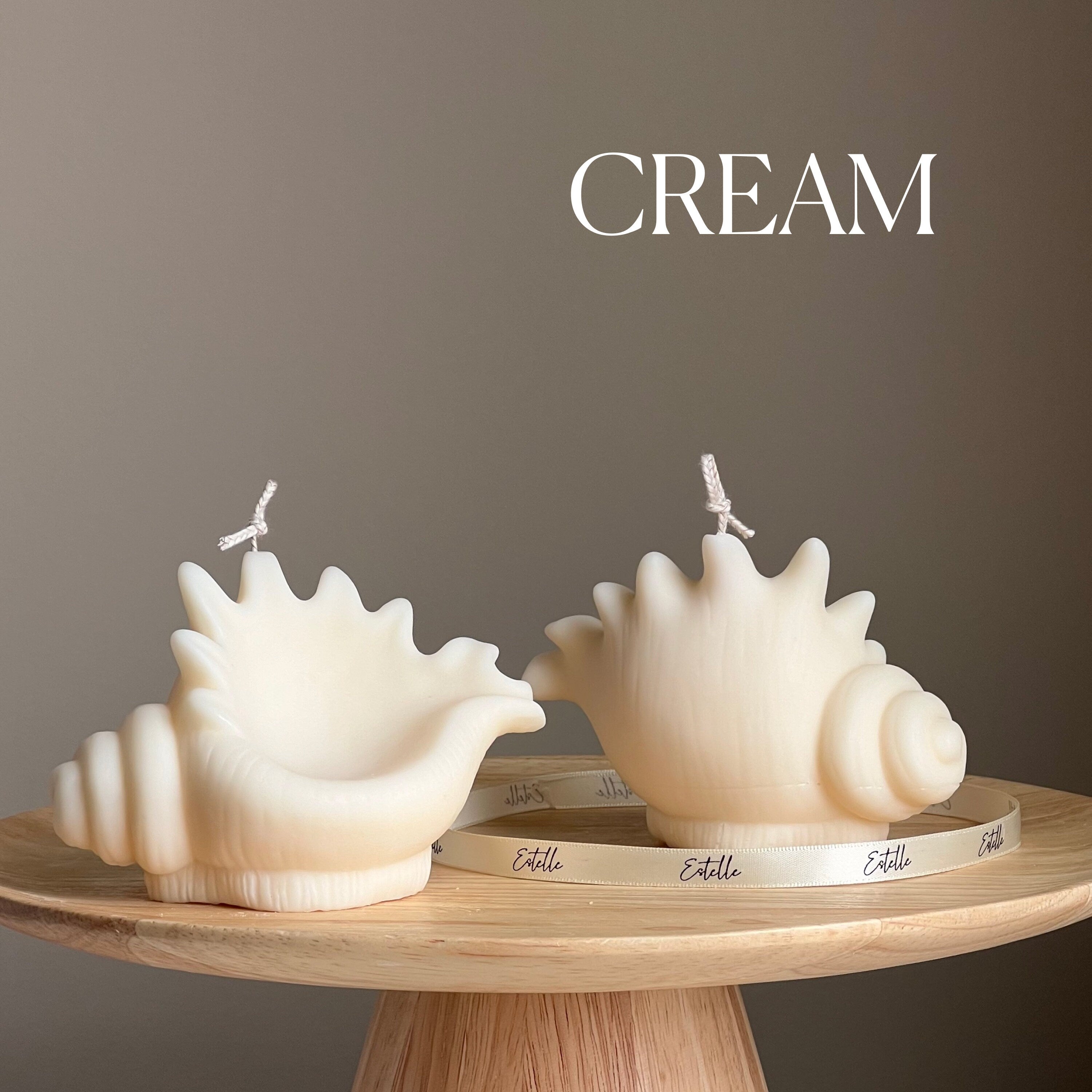 Sea Shell Soy Candle: Decorative Clam Shell, Unique Vegan Gift