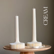 Elegant Soy Vase Candle: Sculptural Striped Column Candle