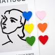 Colourful Wood Heart Magnet Set