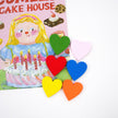Colourful Wood Heart Magnet Set