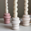 Donut Jesmonite Candlestick Holder: Minimalist Wedding Decor