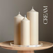 Handmade Soy Wax Pillar Candle: Unscented Decorative Candle