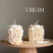 Handmade Rose Flower Candle | Vegan Soy Pillar Candle